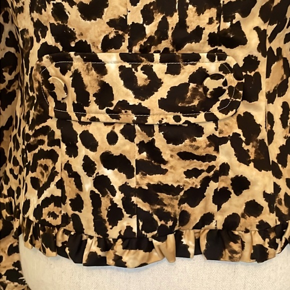Musette Vintage Leopard Print Jacket Trimmed in Ruffles - Picture 8 of 11